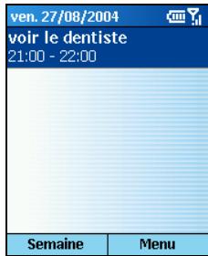 MIO 8870 - Vue de l'agenda - 1