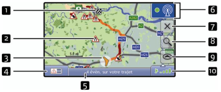 MIO MOOV M400 - Écran aperçu de la circulation (sur certains modèles uniquement) - 1