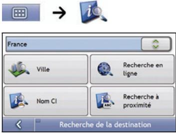MIO MOOV M400 - Ouvrez l'écran recherche de la destination - 1