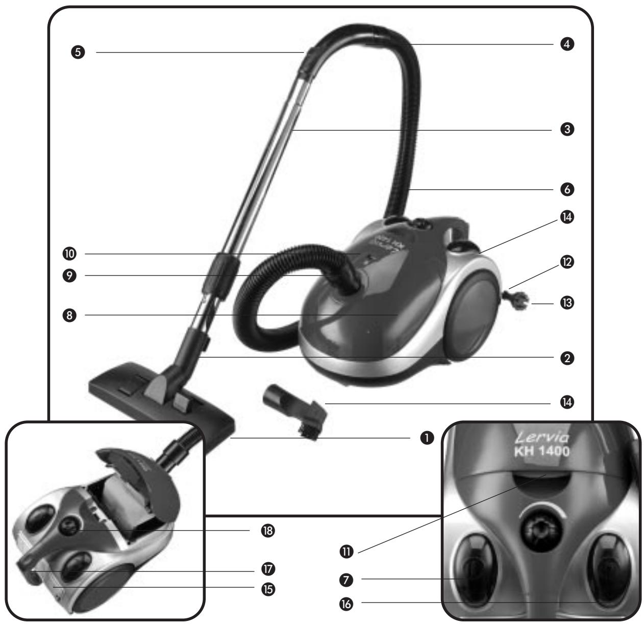 LERVIA KH 1400 COMPACT VACUUM CLEANER - 3