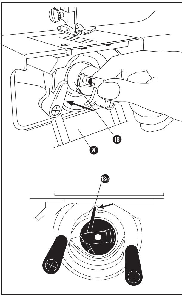 LERVIA KH 4000 - B) Enfilier le fil inférieur - 4