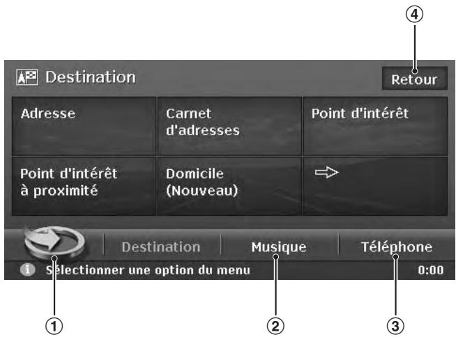 CLARION MAX973HD - Menu destination - 1