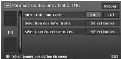 CLARION MAX973HD - Réglage des informations de traffic TMC - 1