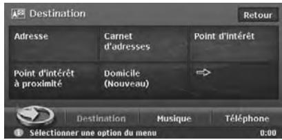 CLARION MAX973HD - Définition de la destination en saisissant l'adresse - 1