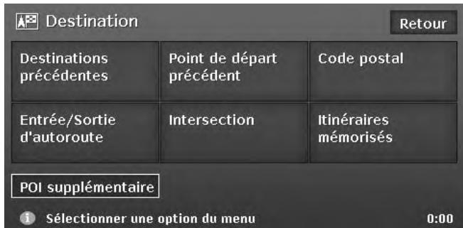 CLARION MAX973HD - Écran du menu destination 2 - 1