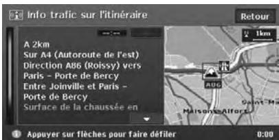 CLARION MAX973HD - Affichage des informations de traffic sur l'itinéraire - 2