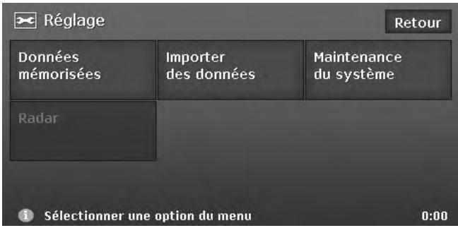 CLARION MAX973HD - Écran du menu réglage 2 - 1