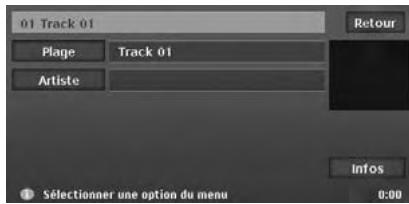 CLARION MAX973HD - Modification des informations d'une plage - 1