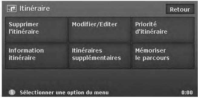 CLARION MAX973HD - Écran du menu itinéraire - 1
