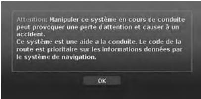 CLARION MAX973HD - Lorsque l'écran attention suivant est affiché - 1
