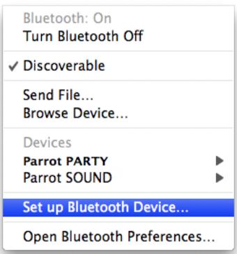 PARROT ZIKMU - Etabrir la connexion avec le logiciel Bluetooth de Mac - 1