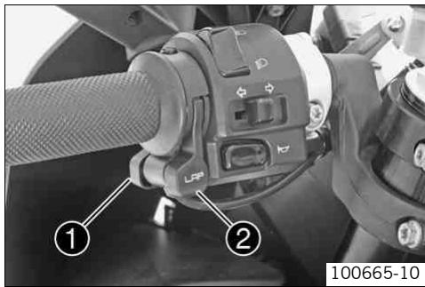 KTM 1190 RC8 R JP - Tableau de bord - touches de fonction sur le guidon - 1
