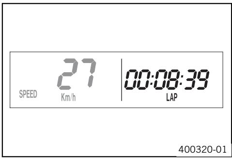 KTM 530 EXC-R AUS - Mode d'affichage speed/lap (temps au tour) - 1