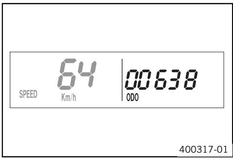 KTM 530 EXC-R USA - Mode d'affichage speed/odo (odometre) - 1