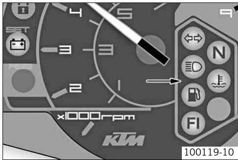 KTM 690 DUKE JP - Tableau de bord - témoins - 1
