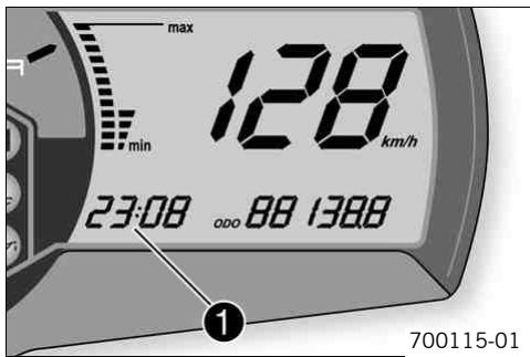 KTM 690 DUKE JP - Tableau de bord - heure - 1