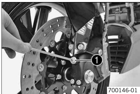KTM 690 DUKE JP - Régler l'amortissement en compression de la fourche - 2