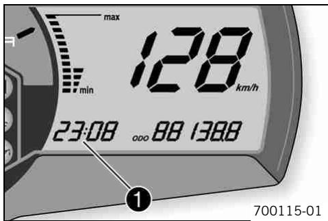KTM 690 ENDURO EU - Tableau de bord - heure - 1
