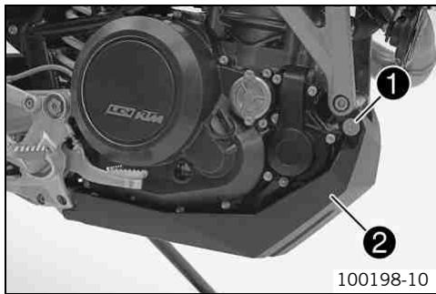 KTM 690 ENDURO EU - Déposer la protection moteur - 1