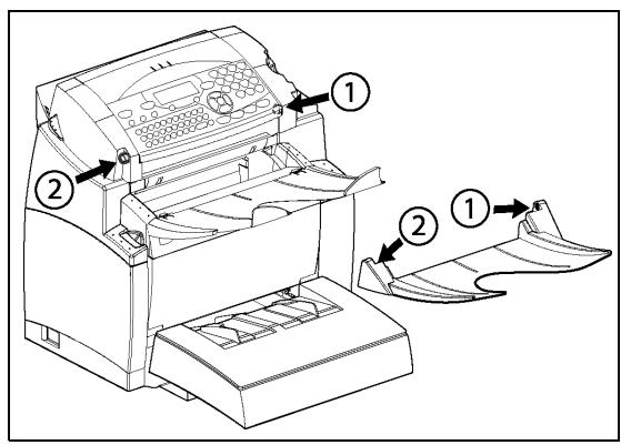 XEROX FAXCENTRE F116 - INSTALLING THE DOCUMENT OUTPUT TRAY - 1