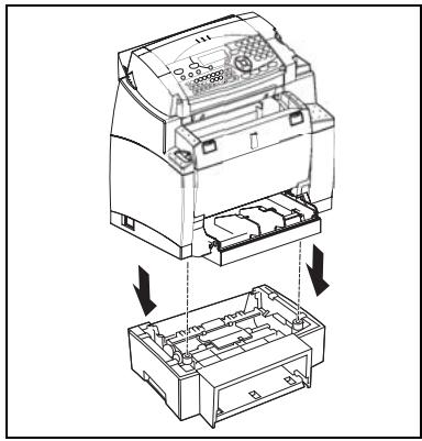 XEROX FAXCENTRE F116 - INSTALLING THE SECOND PAPER CASSETTE UNIT (OPTION) - 2