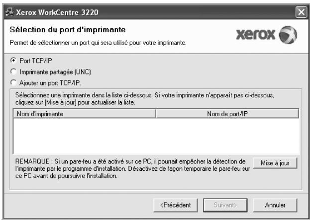 XEROX WORKCENTRE 3220 - Installation du logiciel pour une impression en réseau - 3