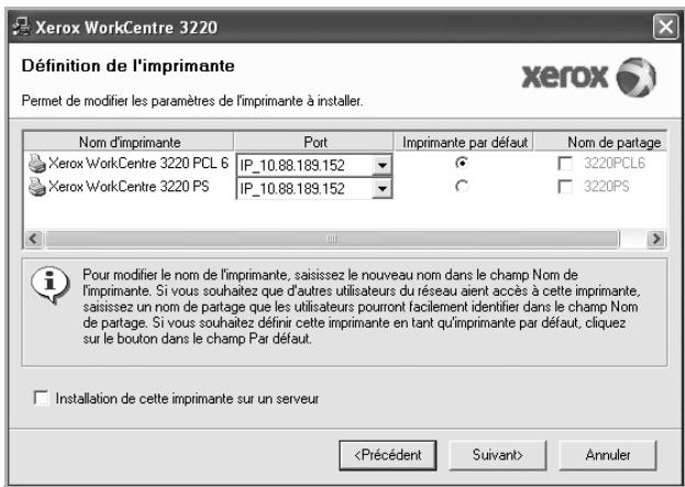 XEROX WORKCENTRE 3220 - Sélectionnez les composants à installer, puis cliquez sur suivant. - 2