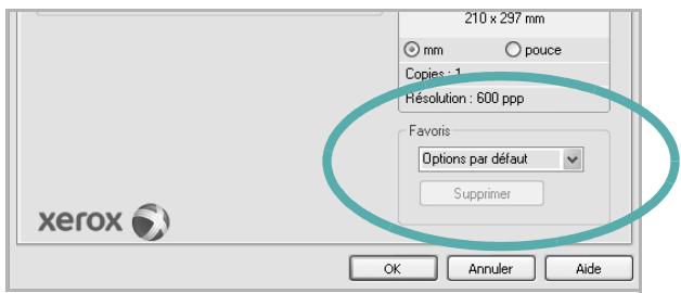 XEROX WORKCENTRE 3220 - Utilisation d'un paramétrage favori - 1