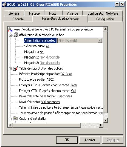 XEROX WORKCENTRE PRO 421DE DIGITAL COPIER - Cliquez sur I'onglet Configuration. - 4