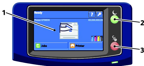 XEROX PHASER 6700 - Panneau de commande - 1