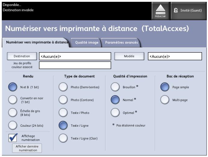 XEROX 6622 - Numérisation vers une imprimante distante - 1