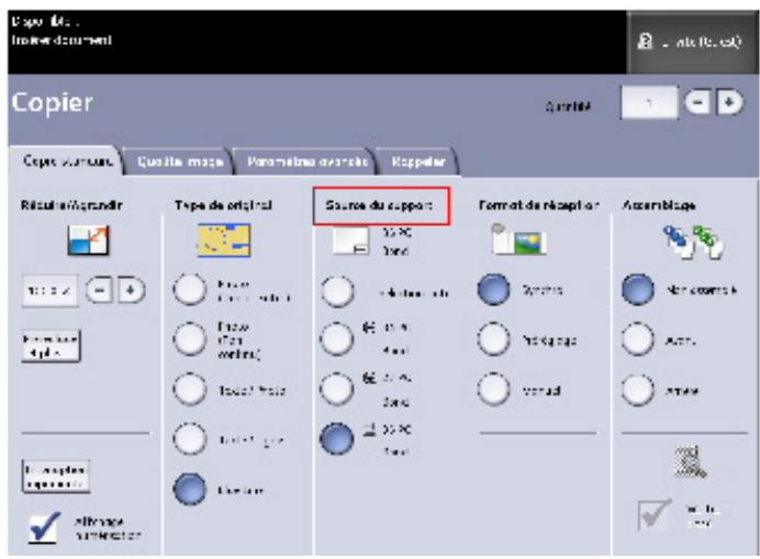 XEROX 6622 - Réglage et état des supports - 1