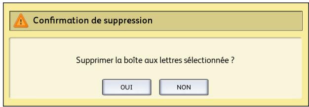 XEROX 6622 - Suppression d'une boîte aux lettres - 1