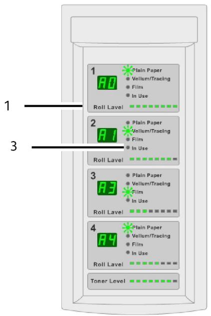 XEROX 6622 - Panneau d'etat des supports et du toner - 1