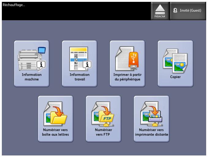 XEROX 6622 - Utilisation de l'écran tactile - 1