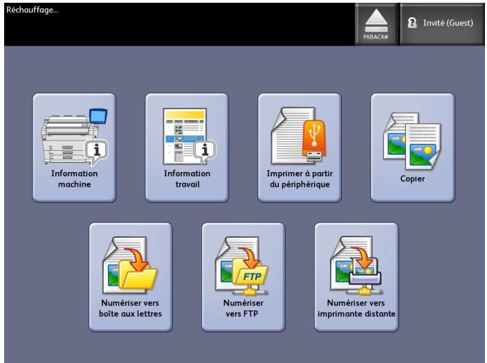 XEROX 6622 - Sélectionner Imprimer à partir du périhérique sur le menu Services. - 1