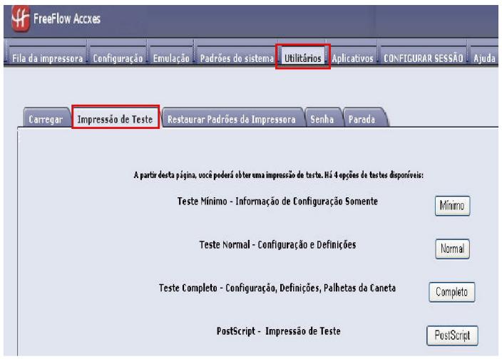 XEROX 6622 - Cliquer sur l'onglet Utilitaires. - 1