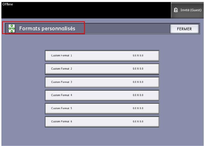 XEROX 6622 - Configurer les formats de réception personnalisés - 1