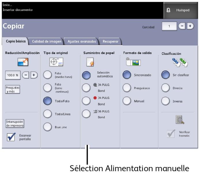 XEROX 6622 - Copies à l'aide de l'alimentation manuelle (départ manuel) - 1
