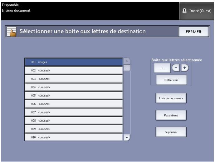 XEROX 6622 - Sélectionner Destination. - 1