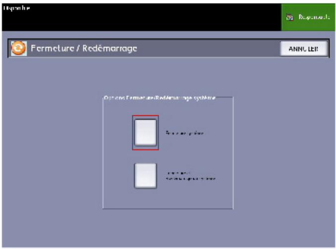 XEROX 6622 - Sélectionner Fermetre système. - 1