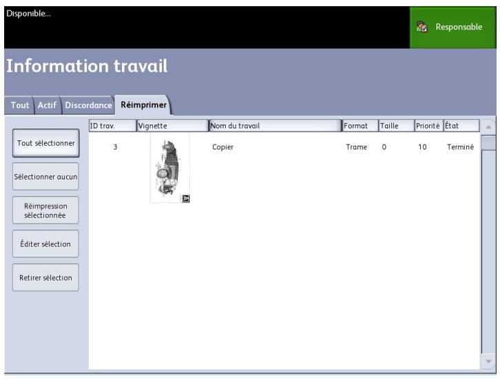 XEROX 6622 - Configurer la réimpression de travaux - 1