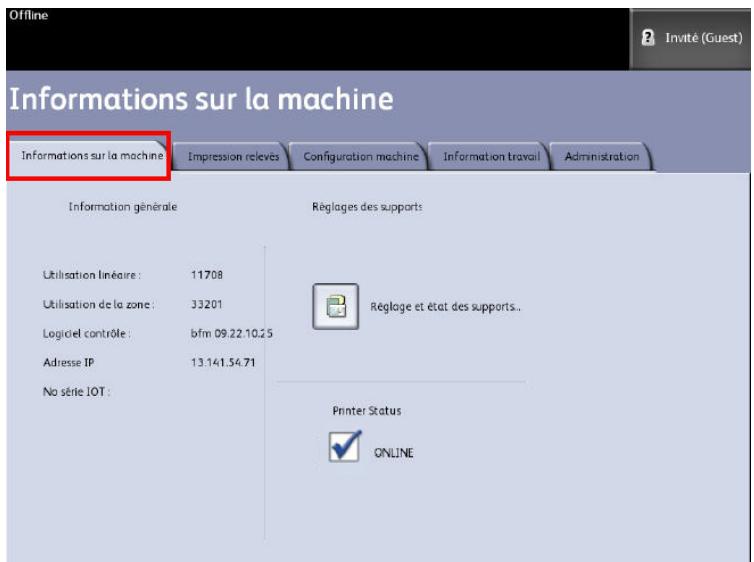 XEROX 6622 - Réglage et état des supports - 2