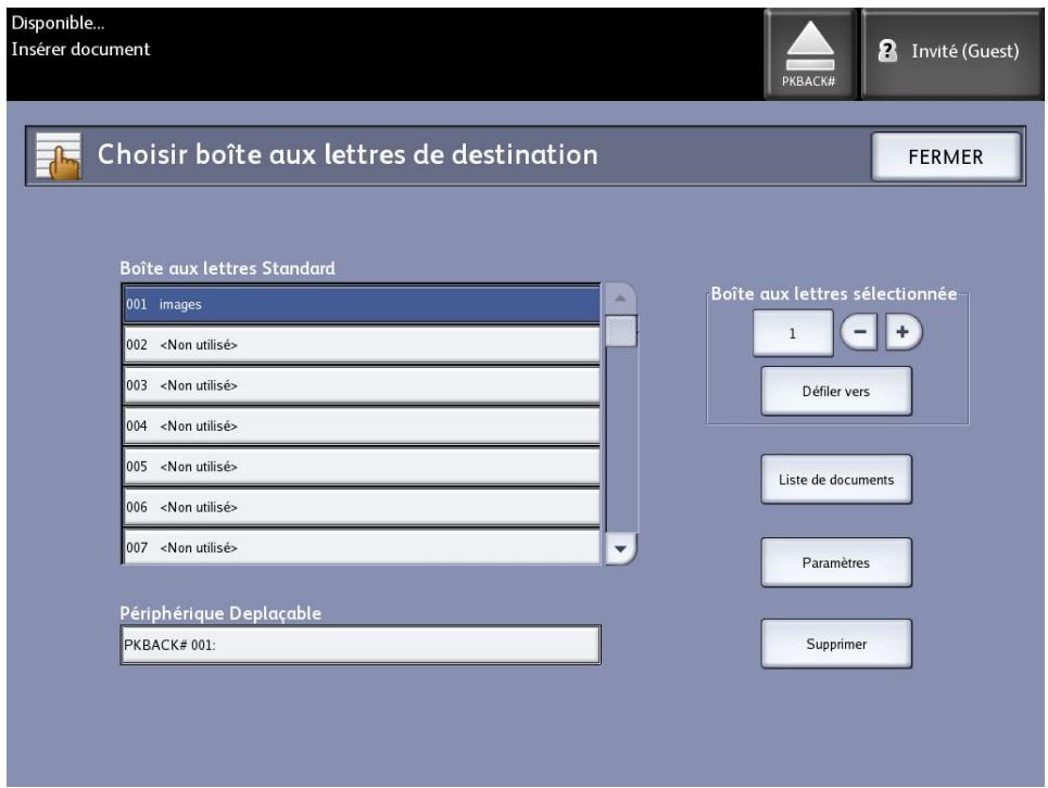 XEROX 6622 - Création d'une boîte aux lettres - 1