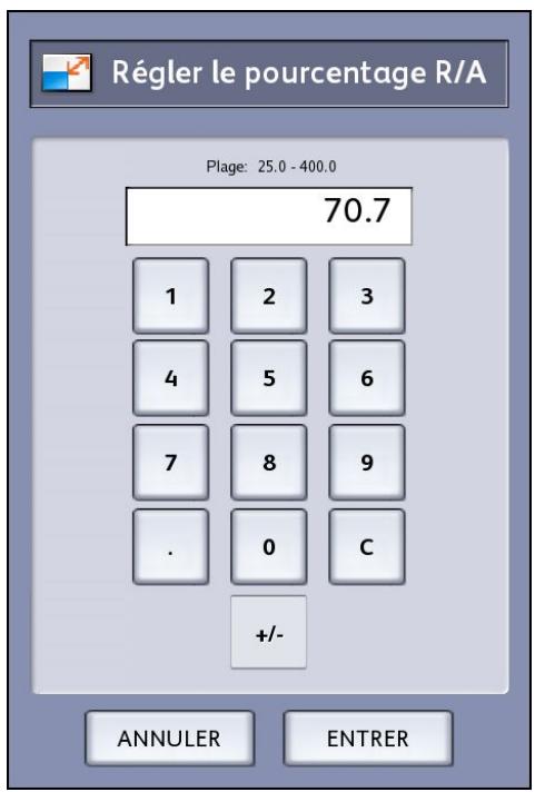 XEROX 6622 - Sélectionner les prêrglages personnalisés de réduction et agrandissement - 3
