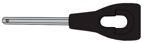 CHAMBERLAIN CRXN1000 - 2) Boucle pour enclencher la manivelle: - 1