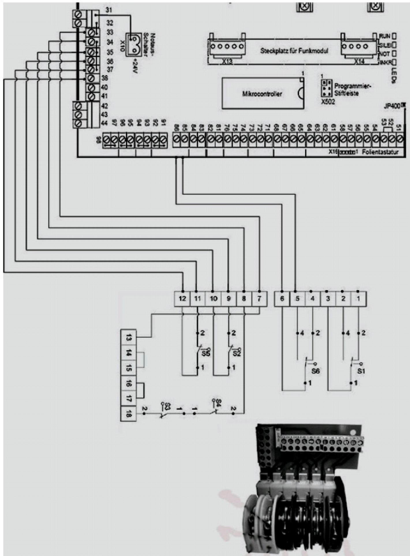 CHAMBERLAIN DK - Circuit Diagram LSS6/LSR6 with Door Control TST-2 - 1