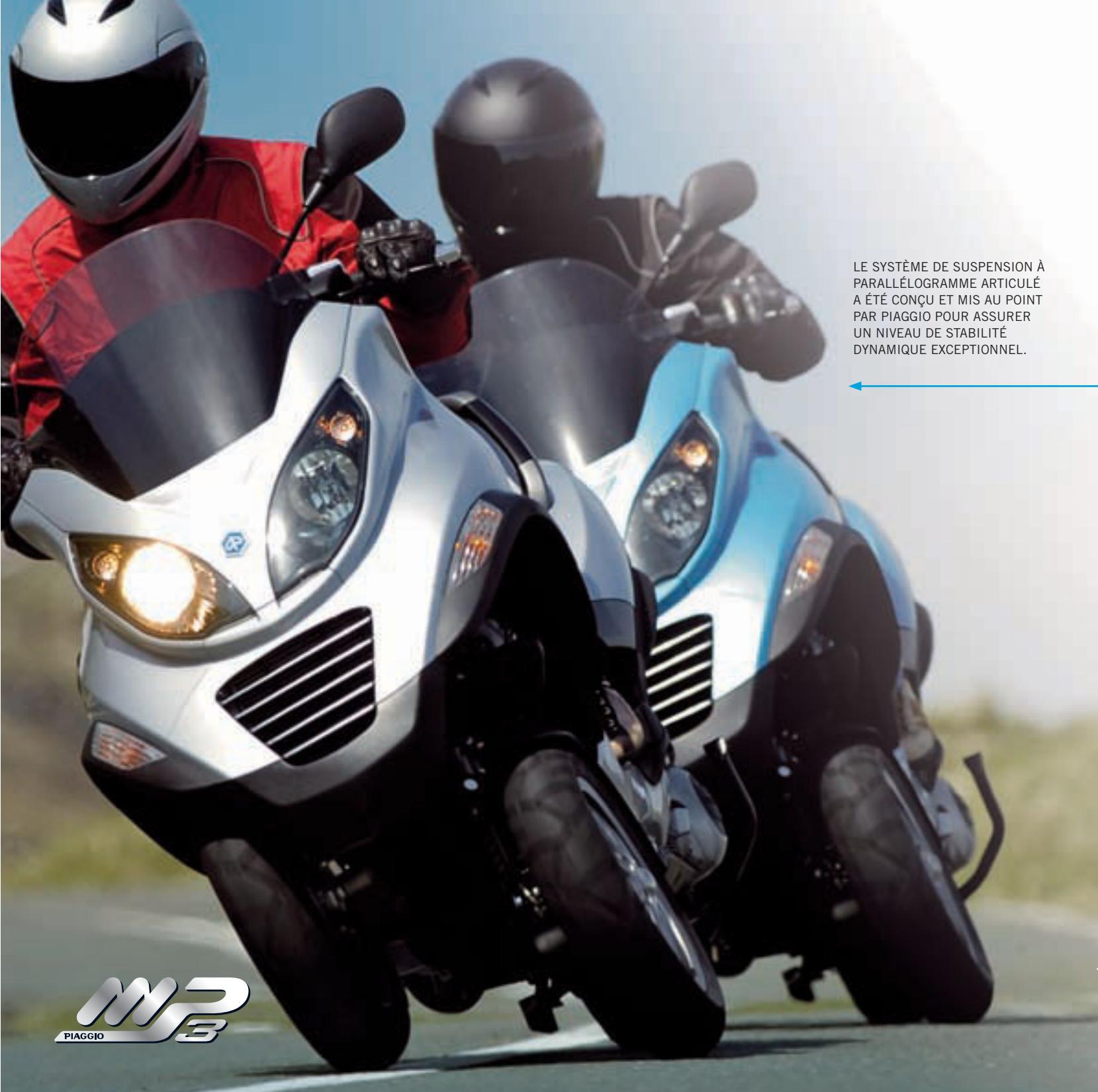PIAGGIO MP3 - Roues + 3 freins à disque = +20% de puissance de freinage - 1