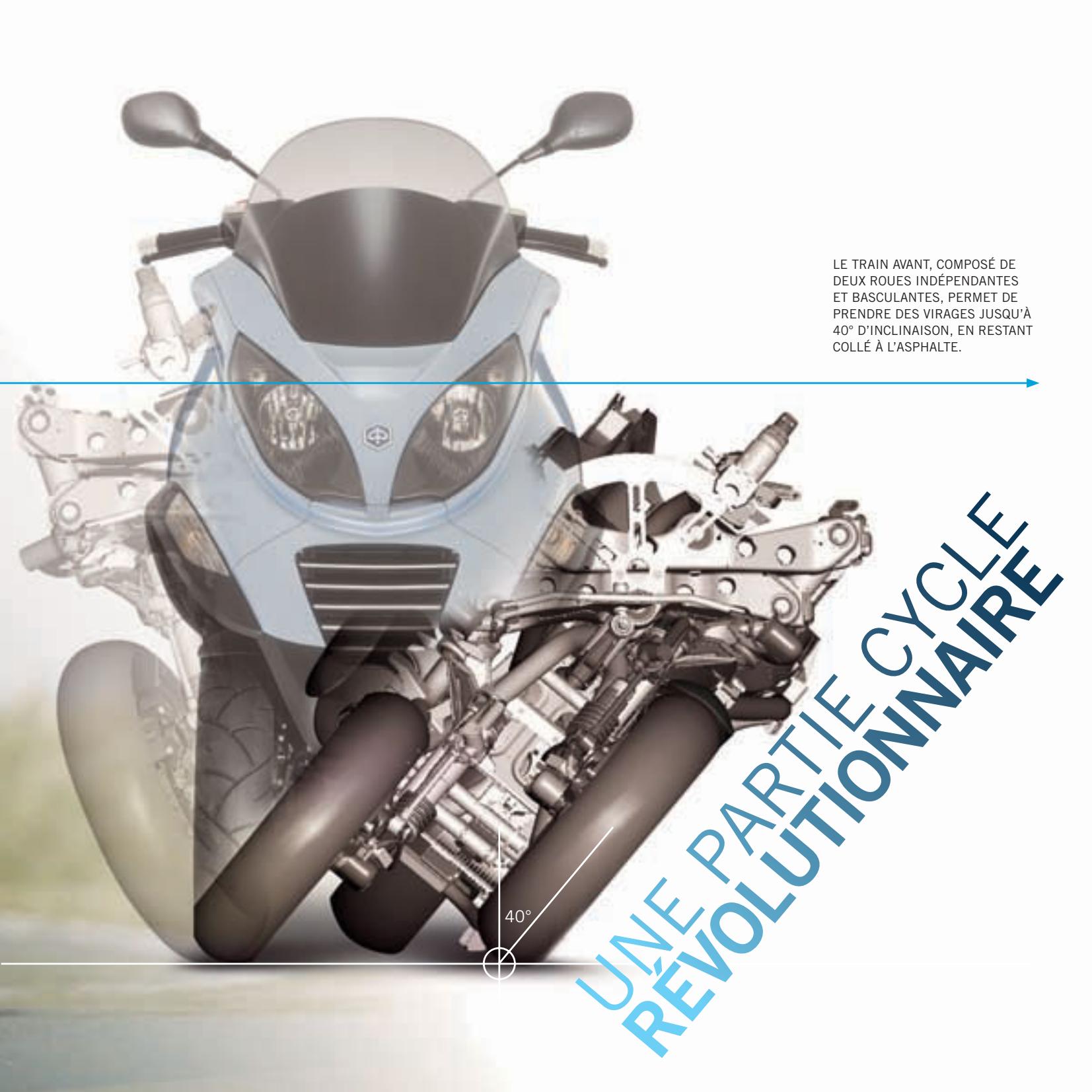 PIAGGIO MP3 - Roues + 3 freins à disque = +20% de puissance de freinage - 2