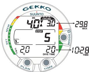 SUUNTO GEKKO - Plongées avec paliers de décompression - 3